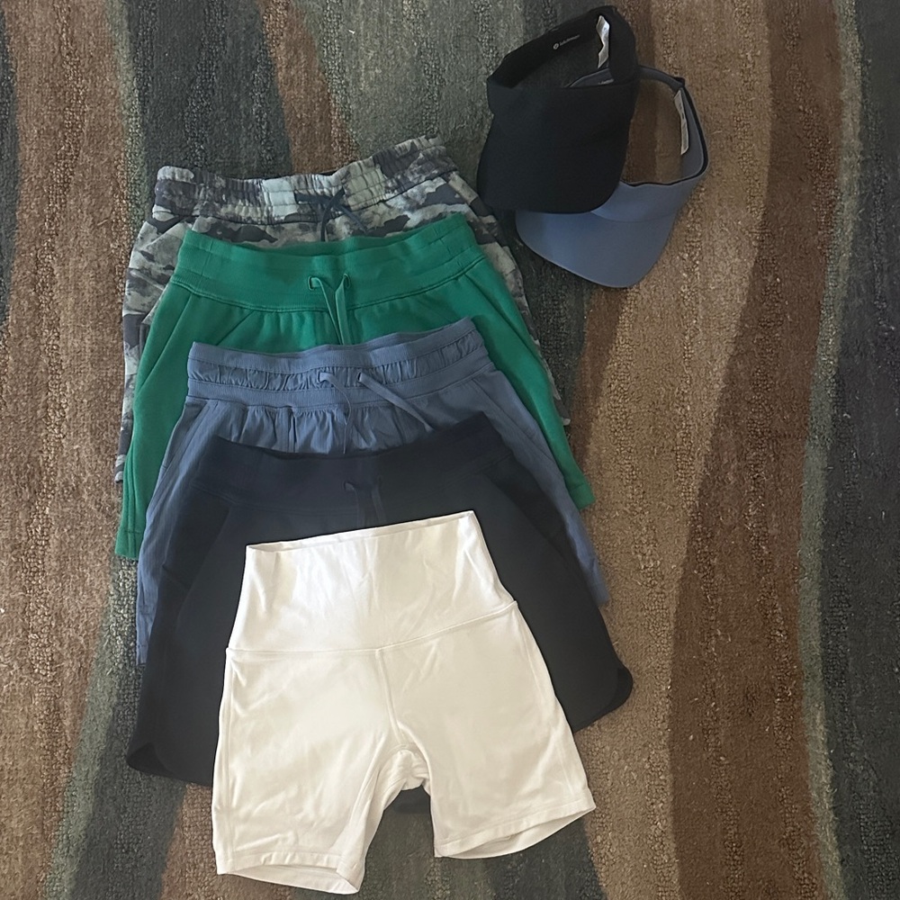 lululemon athletica Women's Shorts in White, Black, Blue, Green, and Camouflage